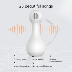 Tiểu thuyết âm nhạc Lục lạc đồ chơi ngẫu nhiên động vật âm thanh máy chiếu vui cát búa ánh sáng ban đêm tự nhiên tiếng ồn Trắng babysbreath Loa - Product Image 6