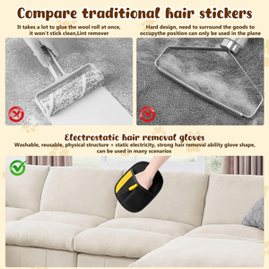Plastic Pet Grooming Deshedding Glove Hair Removal and Cleaning for Cat Beds Sofas and Clothes <b>Mat</b> - Product Image 5