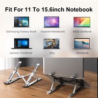 Produits les plus vendus, support pour ordinateur portable réglable en métal et aluminium, support portable pliable pour ordinateur portable