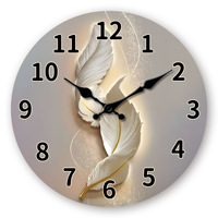 Horloge murale moderne en bois MDF de 12 pouces, motif champ de tournesols personnalisé, best-seller transfrontalier, mouvement silencieux à quartz, fonctionne sur piles