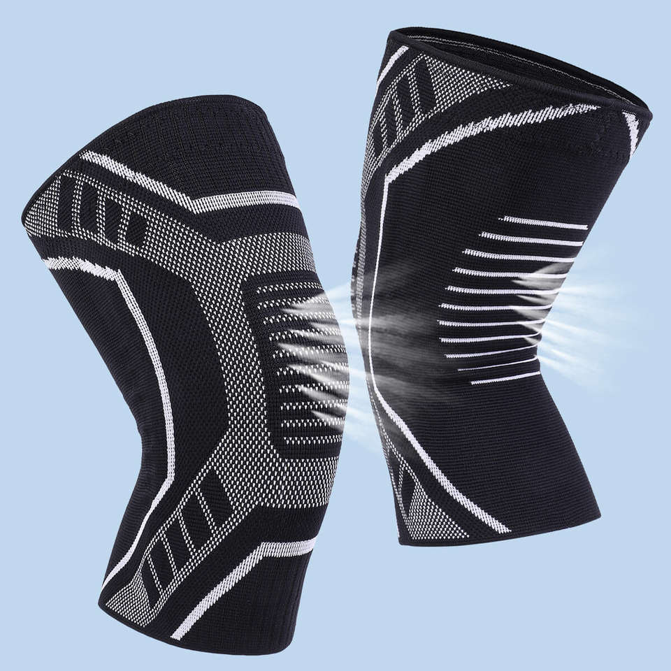 Multicolor Knee Sleeves Custom Made Nylon Elastic - Image 9