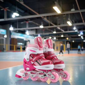 <span class=keywords><strong>Patines</strong></span> en Línea Ajustables con Luces, 4 Ruedas, <span class=keywords><strong>Patines</strong></span> en Línea Duraderos con Bota Rígida, <span class=keywords><strong>Precio</strong></span> Favorable - Product Image 5