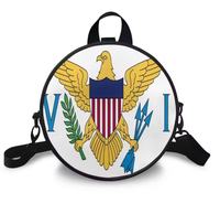 Sac circulaire en cuir PU avec drapeau national de Trinité-et-Tobago, bandoulière réglable, sac à bandoulière pour femme