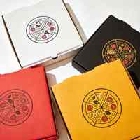 Boîte d'emballage pour pizza écologique personnalisée, matériaux recyclés, dimensions personnalisées, logo imprimé, conteneur à emporter en papier kraft