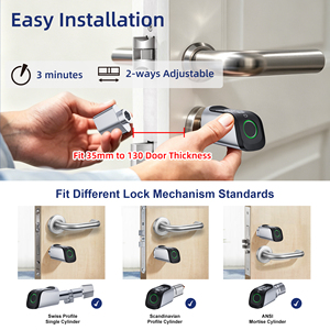 ลิลิไวส์ กุญแจล็อคอิเล็กทรอนิกส์แบบกันน้ำ ปรับได้ รองรับ NFC สแกนลายนิ้วมือ Tuya TTlock สมาร์ทล็อค รหัสผ่านแบบยุโรป สมาร์ทซิลิโคนด์ล็อค - Product Image 4