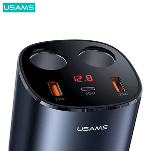 Caricabatterie da Auto USB USAMS CC151 Ricarica Rapida Adattatore Dual USB 245W <span class=keywords><strong>Presa</strong></span> <span class=keywords><strong>Accendisigari</strong></span> Accessori per Telefoni Cellulari - Product Image 3