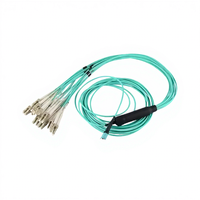 10 kaki multi-mode 10G OM3 50/125 LSZH kabel Fiber optik Patch dupleks LC ke LC 40GB/100GB 1550nm panjang gelombang untuk jaringan FTTH