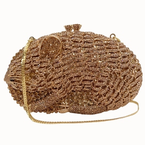Women Cute Rhinestones Evening Bag <b>Mouse</b> Crystal Clutch Purse Novelty Handbag for Christmas New Year Party - Product Image 3