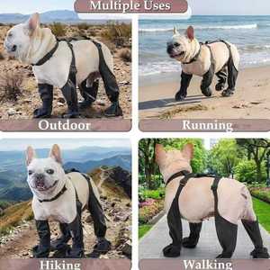 Botas Impermeables Antideslizantes para Perros, para Caminatas en la Nieve, para Exteriores, Resistentes a la Suciedad, Ajustables, con Suela de Goma, para Perros Pequeños y Medianos - Product Image 3