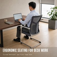 Chaises de salle de formation empilables en tissu maillé pour bureau, séminaire, salle de classe