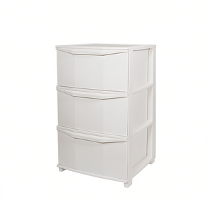 Pratika Cajones de Almacenamiento de PP 375x370x610mm, Organizador de Juguetes Blanco de 3 Niveles con Diseño Moldeado por Inyección - Product Image 3