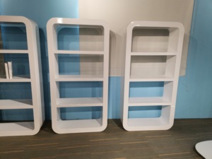 Peinture blanche brillante moderne simple petite bibliothèque scolaire - Product Image 4