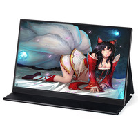 Monitor Portátil HD Antirreflejo de 15.6 Pulgadas, Monitor para Juegos de Computadora Portátil, Teléfono Móvil, con Tipo-C, HD-MI, USB