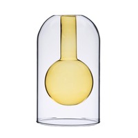 Fourniture de verre borosilicaté de couleur verte à double paroi personnalisé arôme fait à la main parfum diffuseur de roseau bouteille en verre vase
