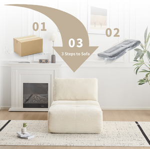 Ensemble de canapés modulaires modernes rembourrés en éponge, design nuage, adaptés aux animaux domestiques, pour salons d'appartements et d'hôtels, avec chaise longue individuelle - Product Image 5