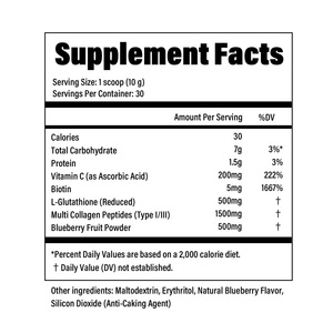 Poudre de glutathion et d'acide alpha-lipoïque OEM pour blanchir et éclaircir la peau, antioxydant, complément alimentaire, marque privée, usine GMP ISO, en vrac - Product Image 3
