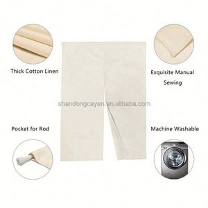 Nouvelle Collection 2024 : Rideau de Porte Semi-Occultant en Lin Imprimé Style Japonais pour Cuisine et Salle de Bain - Product Image 5