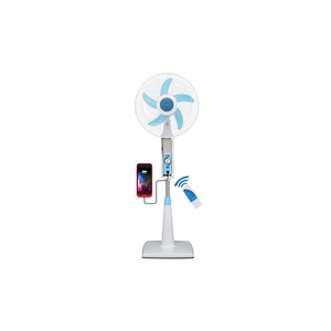 Ventilateur sur pied en métal souple et robuste, rechargeable par USB, alimenté par énergie solaire, 16 pouces, 3 vitesses, commande mécanique, TYFS-08 Mini P - Product Image 5