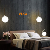 Lustre en verre E27 Socket Modern Bedroom Pendant Lighting Living Room Lustre