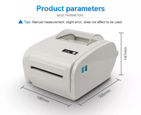 Imprimante d'étiquettes de lettre de voiture A6 de 110 mm, type thermique direct, adaptée aux services express UPS/DHL/Fedex