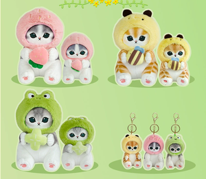 Mofusand แมวแท้ fushandi <span class=keywords><strong>ฉลาม</strong></span>แมวปลอมตุ๊กตากระรอกแรคคูนแพนด้าตุ๊กตาเครื่องประดับจี้ - Product Image 3