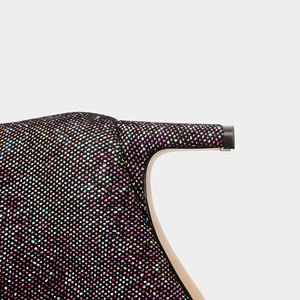 Iriserende paarse gradiëntlaarzen met middelhoge hak tot over de knie met strass steentjes, comfortabel vierkant ontwerp voor de tenen, geschikt voor winter- en herfstfeesten - Product Image 5