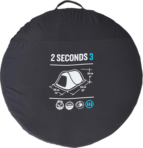 Carpa de Camping Impermeable de Alta Calidad, Fácil de Instalar en <span class=keywords><strong>2</strong></span> Segundos, Color Negro, Interior Extra Oscuro, para 3 Personas - Product Image 5