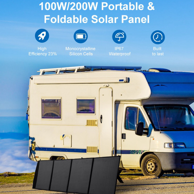 40W 100W 200W 400W Portable Foldable Solar Charger Semi-Flexible Solar Panel Kit for Outdoor Camping RV Power Bank