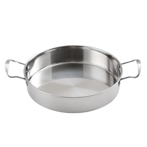 Chef Meis Stainless Steel Seafood <b>Pan</b> 201mm Double <b>Handle</b> Oven Safe Deep Dish - Product Image 1