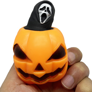 Juguetes Divertidos para Aliviar el Estrés, Juguetes Blandos de TPR con Forma de Calabaza de Halloween, Juguete de Descompresión para Apretar - Product Image 1