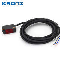 Sensor Fotoeléctrico Láser Anti-interferencias KRONZ Industrial NPN, Rango de Detección 40-200mm, 12-24VDC, IP67, Indicador LED, Metálico