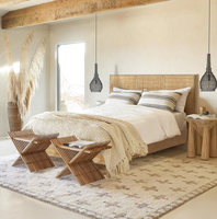 Minimalista Lujo Hogar Dormitorio Muebles Marco de madera King Queen Size Camas
