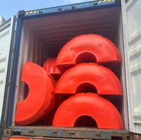 Flotteurs en PE résistants aux UV pour charges lourdes, flotteurs pour tuyaux en HDPE, flotteurs pour tuyaux de dragage