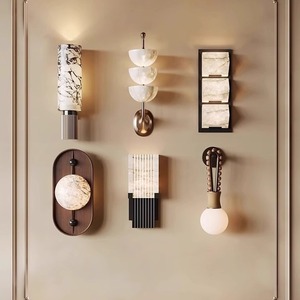 Lámpara de pared moderna con pantalla de tela, luz LED, base E27, para dormitorio, sala de estar, pasillo, estudio, habitación de invitados - Product Image 1