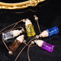 Nouveau diffuseur de parfum désodorisant 8 ml en verre transparent pour voiture, flacon suspendu avec bouchon – Vente chaude