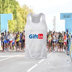 Tshirt a sublimazione senza maniche traspirante rapida e traspirante da maratona personalizzata canottiera da corsa canotta da uomo - Product Image 1