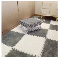 Vente d'usine : Tapis de sol emboîtables en EVA et polyester, tapis puzzle moelleux lavable pour bébé, tapis de jeu pour nouveau-né, tapis en peluche pour la maison