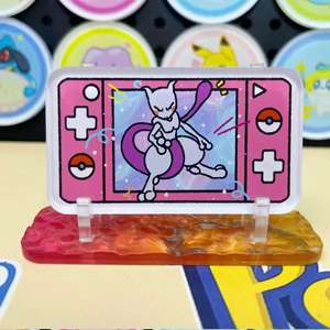 Aimant de réfrigérateur en acrylique pour console de <span class=keywords><strong>jeu</strong></span> Pokémon, autocollant magnétique mignon de dessin animé anime pour réfrigérateur, décoration de maison, cadeau pour enfants, objet de collection - Product Image 2