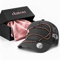 Casquette de baseball 5 panneaux brodée de strass et imprimée métallique, qualité d'usine en gros, en stock, pour Halloween