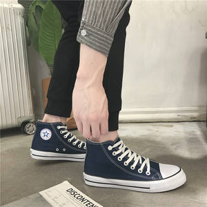 Nuove Scarpe Alte in Tela da Uomo Design Moderno Bianche e Nere <span class=keywords><strong>Calzature</strong></span> da Passeggio per Signore Suola in Gomma Sneakers Casual alla Moda per Uomo - Product Image 5