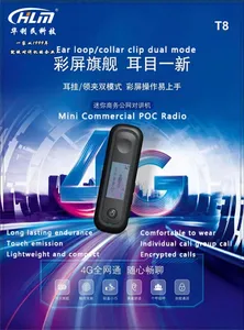 HLM-T8 Mini business POC scheda di rete pubblica inserimento walkie talkie con schermo LCD radio citofono leggero