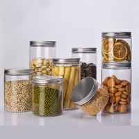 Pots en plastique de 8 oz, 250 g, 500 g, contenants pour gommage corporel cosmétique, pots en plastique PET vides avec couvercles en aluminium