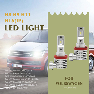 2 unids/set lámpara de cabeza LED de coche para VW Amarok Beetle Golf MK5 Transporter VI Polo 6R 6C Golf VII MK7 CC H8/H9/H11/H16JP tamaño halógeno - Product Image 2