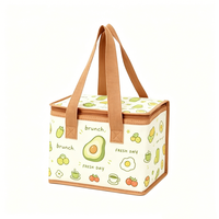 Sac isotherme portable Oxford tendance avec logo personnalisé, grand poignée, imperméable et poche en filet pour aliments