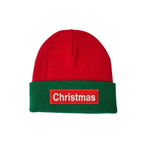 Ujoy Vente en gros de cadeaux Logo personnalisé <span class=keywords><strong>Bonnet</strong></span> d'hiver unisexe de haute qualité, teint en blanc, de couleur unie, <span class=keywords><strong>bonnet</strong></span> tricoté - Product Image 1