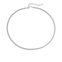 Collier ras du cou unisexe tendance en acier inoxydable avec chaîne serpent, croix latérale et forme O, bijoux