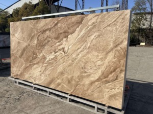 YDSTONE Lastra Grande in Pietra Sinterizzata Marrone Andino di Lusso Moderno 3200x1600mm Piastrelle in Marmo per Pavimenti Interni, Pareti e Piani Cucina - Product Image 2