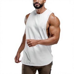 Men's Quick Dry Gym Tank Top Drop Armhole Bodybuilding Muscle <b>Stringer</b> <b>Vest</b> for Fitness Training - Product Image 1