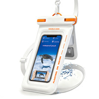 Meilleure Vente Nouveau Sac Téléphone Étanche Flottant Unisexe en PVC pour Natation et Rafting, Double Compartiment, Double Poche, Étui Téléphone Réglable