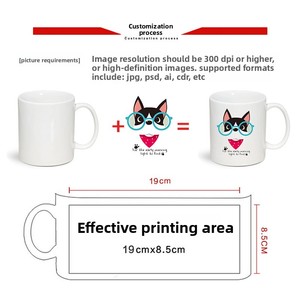 Taza de Cerámica Blanca Sublimable con Recubrimiento de <span class=keywords><strong>C</strong></span> de 11 oz, para Transferencia de Calor, Ecológica, para Negocios, Suministro de Fábrica - Product Image 3